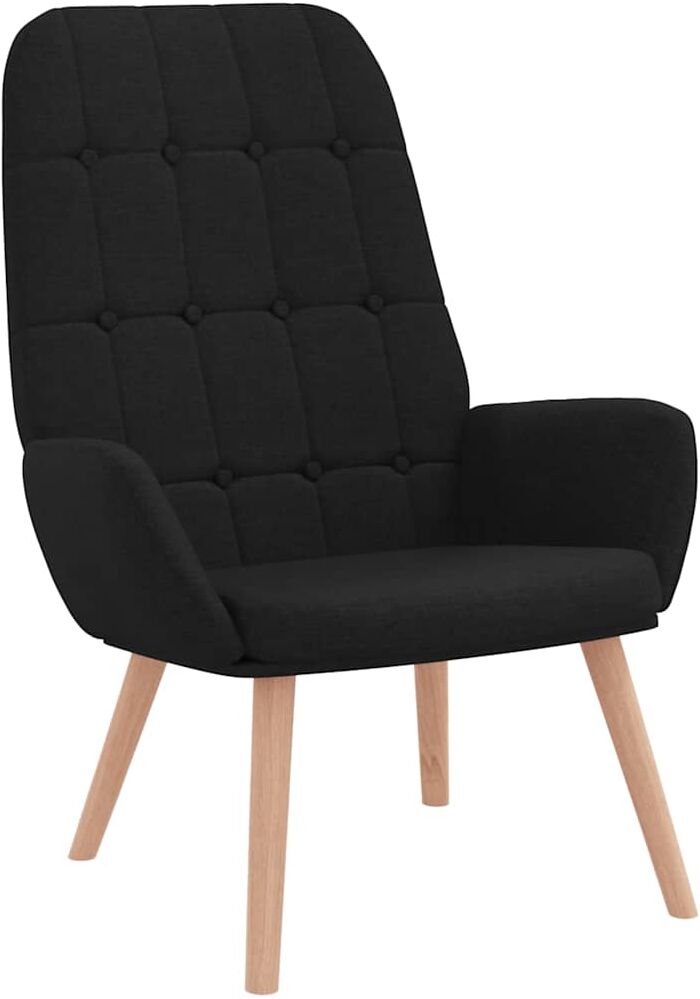 vidaXL Fauteuil relaxant en tissu noir