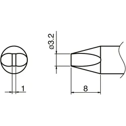 Hakko COMPOSIT Lötspitze Format 3.2SSD (Lötspitze), Lötgerät Zubehör