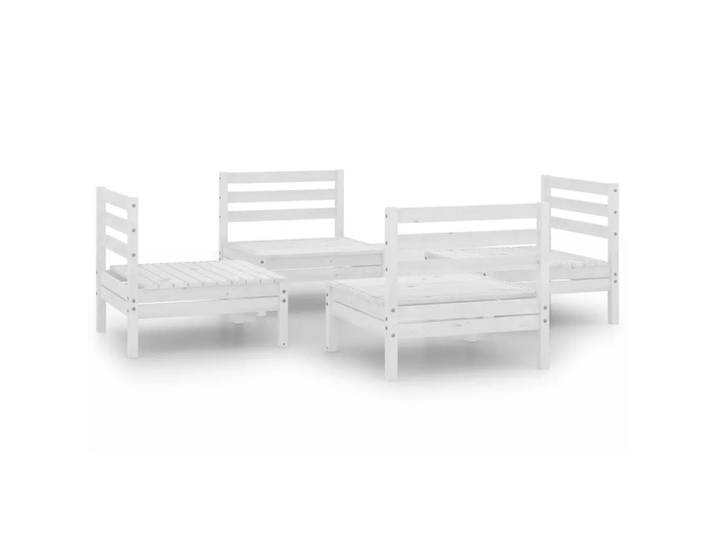 VidaXL - Garten-lounge-set kiefernholz, One Size, Weiss
