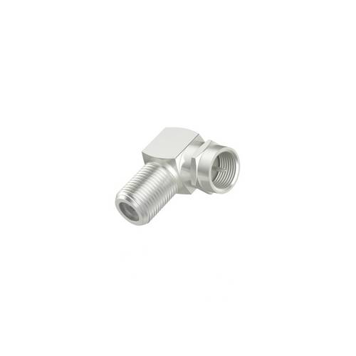 Hama 00205226 SAT-Adapter, F-Stecker - F-Kupplung, 90°