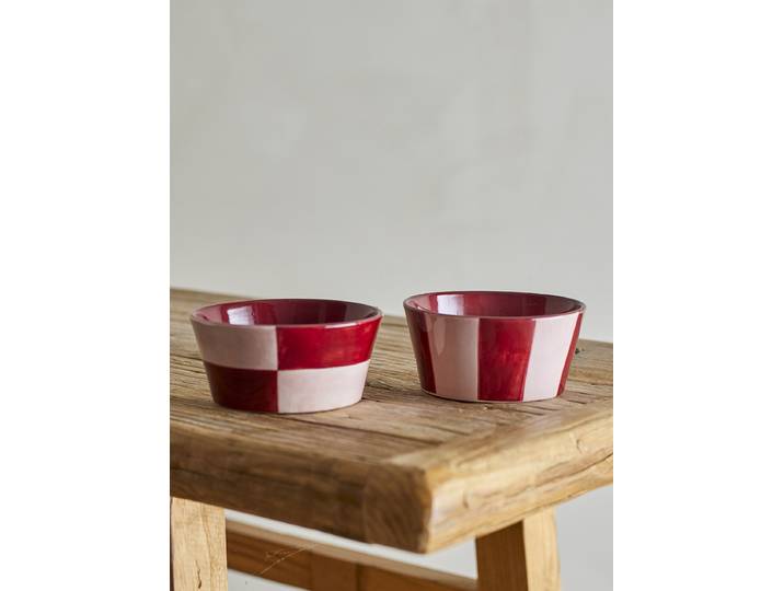 Schale Floki 4-teilig Ø 14cm Pink/Rot
