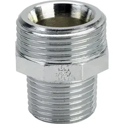 Rotguss-Gewindestutzen 3246 AG 3/4x1/2", verchromt