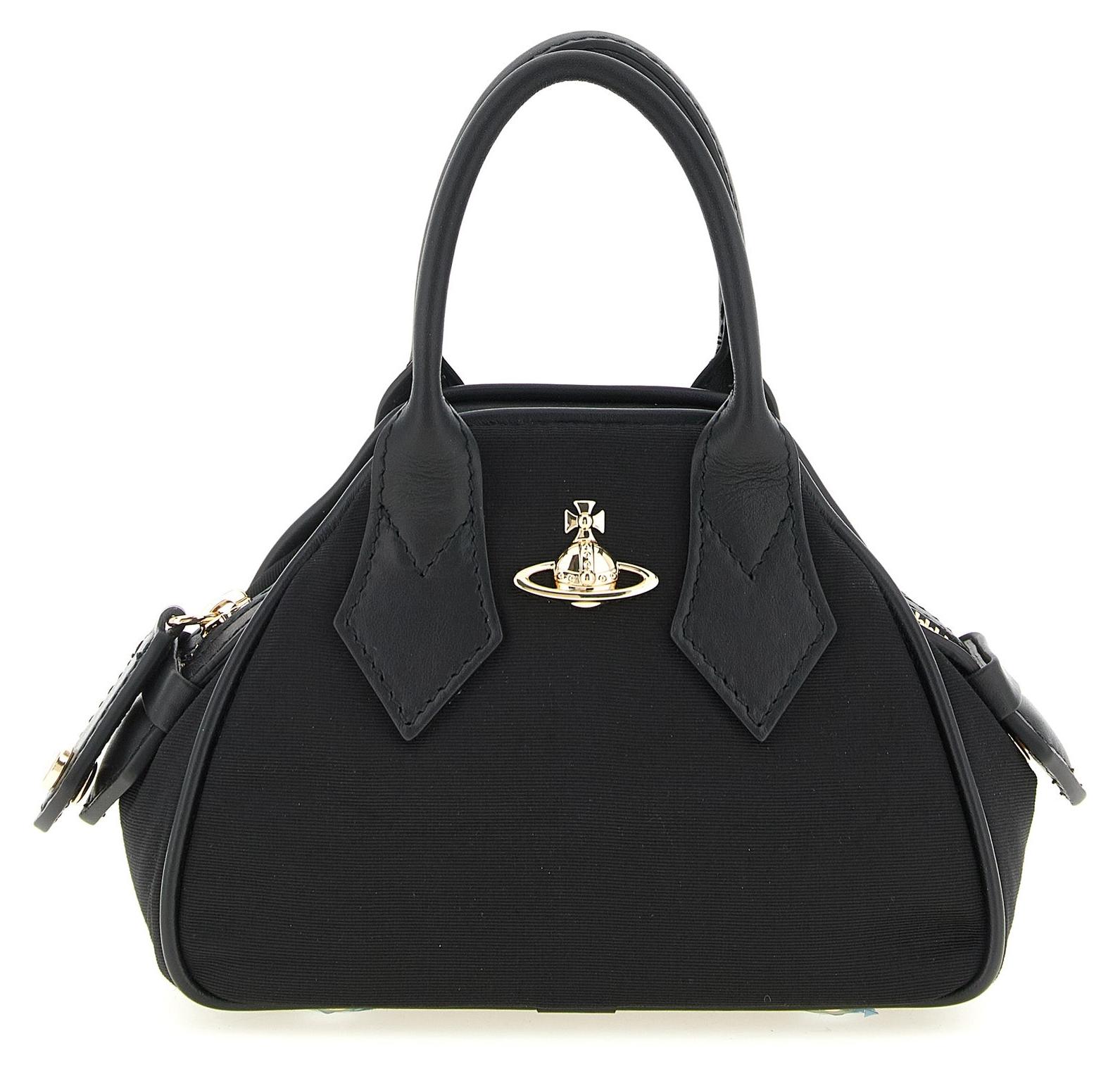 Vivienne Westwood Mini Yasmine Moiré schwarz Orb gold