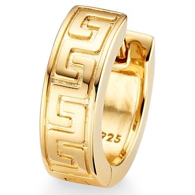 Single-Creole BRUNO BANANI "Schmuck Geschenk Silber 925 Ohrschmuck Ohrring Single", gold (gelbgoldfarben), Ohrringe, Herren, Silber 925 (Sterlingsilber)