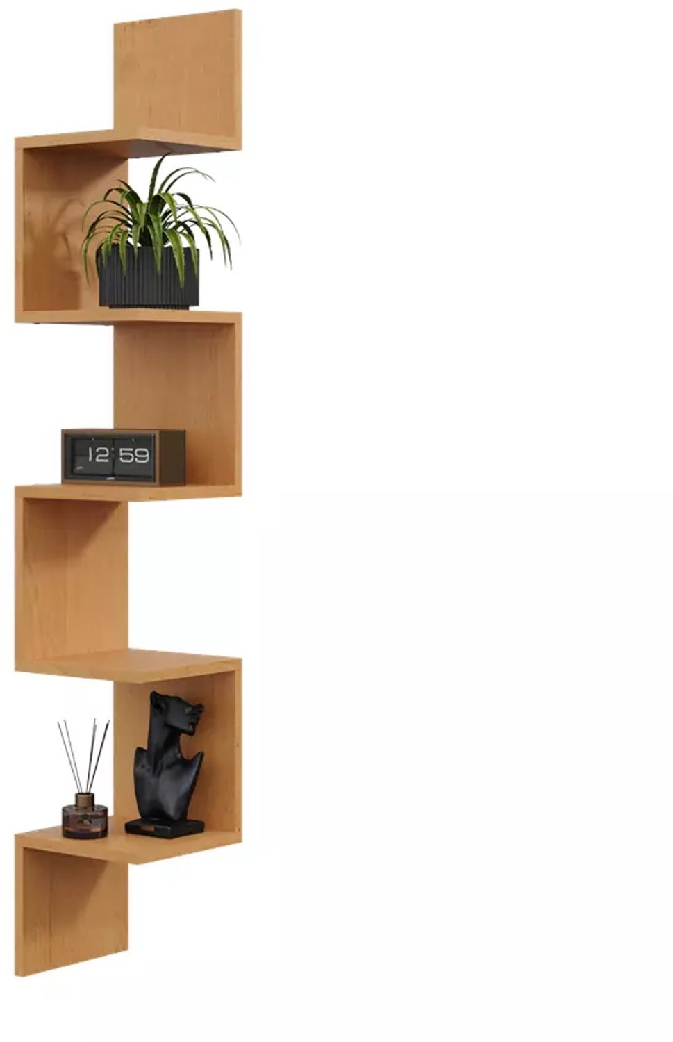 Krokus Meble Midi Hangende Hoekplank - Notenhoutkleur - 149 cm