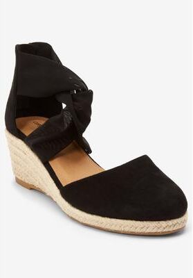 Women's The Sabine Espadrille by Comfortview in Black (Size 12 M)