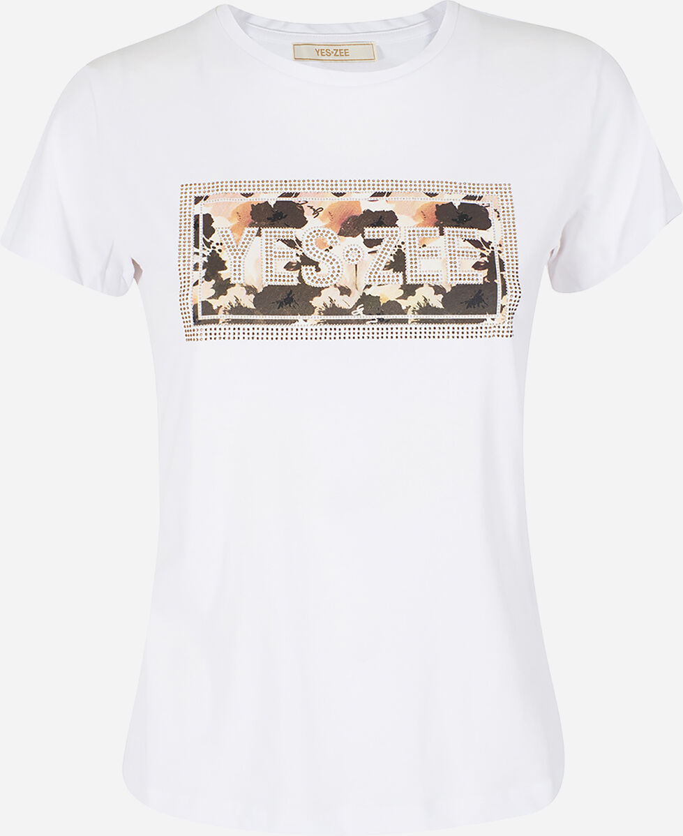 YES ZEE Logo Graphic W - T-shirt - Donna - Bianco XL