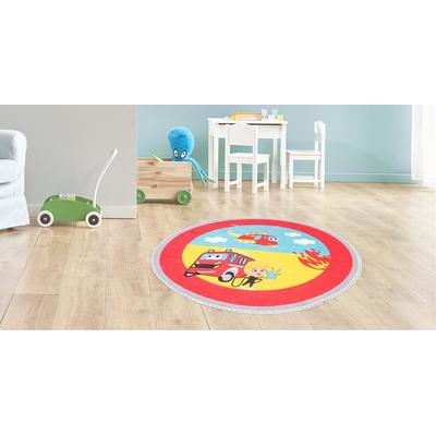 Kinderteppich ARTE ESPINA "Playground 400", bunt (multi), B:160cm H:5mm L:160cm, Polyester, Teppiche, Kinderteppich, Fantasievoll bedruckter Kinderteppich, strapazierfähig, weiche Haptik