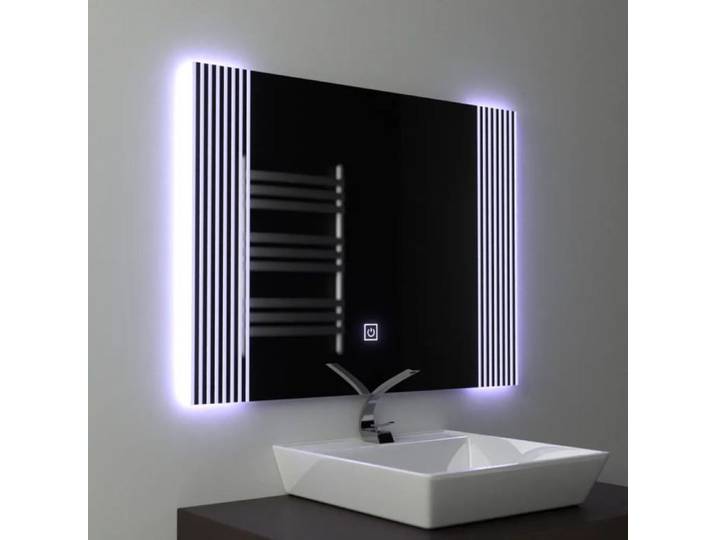 Miroir de Salle de Bain Alessandro Design 80x60cm LED Infinity Frame Basic Touch