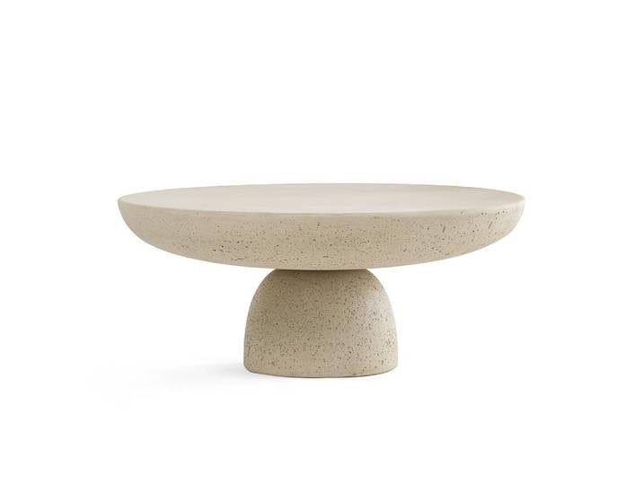 MOGG table basse OLO CIMENT (Ivoire, Ø 70 cm - Ciment)