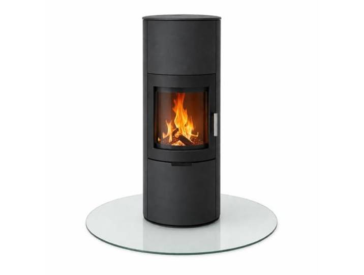 Melko Kaminbodenplatte Funkenschutzplatte ESG Glas rund Ø 90 cm Klarglas 6 mm stark, hitzebeständig und stoßfest, schützt Böden vor Funken, Glut und Asche, auch als Tischplatte oder Möbelunterlage