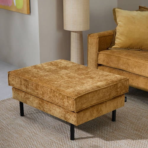 NOUS Living hocker Lexington met metalen frame en stoffen bekleding