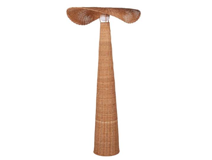 Outdoor-Stehlampe aus Rattan mit Akku