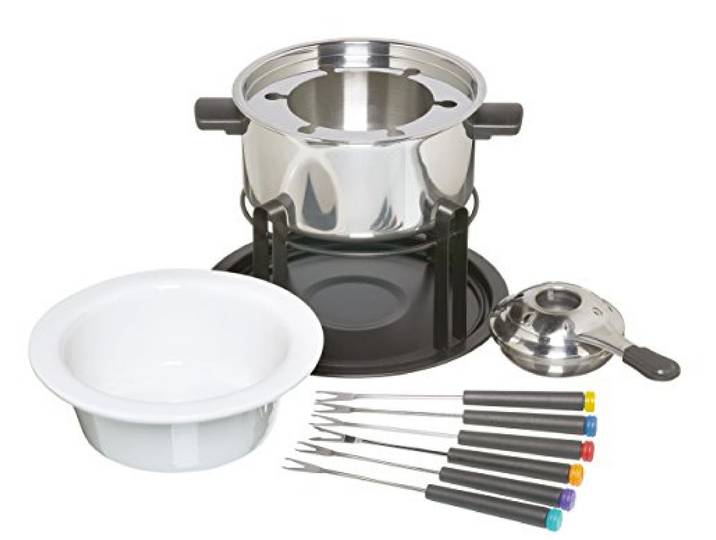 KitchenCraft 3-in-1 Fondue Set (for Chocolate\, Meat and Cheese Fondue)