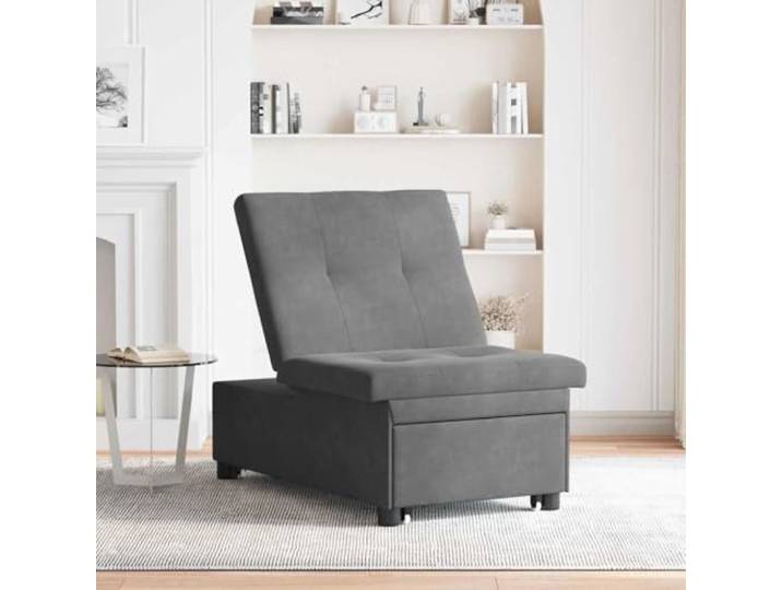 KTHLBRH Ausziehbares Schlafsofa Dunkelgrau 194 x 67 x 82 cm Weiche Mikrofaser, manueller Mechanismus, Beine in Schwarz, einfache Montage, Verwendung im Innenbereich