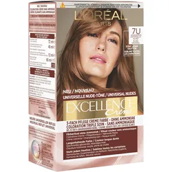 2x L'Oréal Paris, Haarfarbe, Excellence (7U Mittelblond)