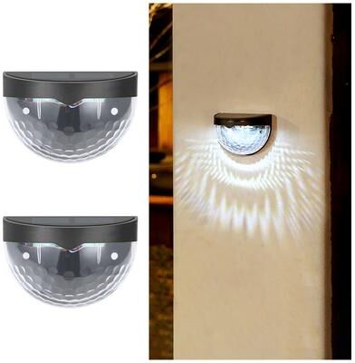 Evergreen Home Goods Outdoor Solar Light, Solar Wall Lamp Waterproof For Yard, Garage, Porch, Driveway, Railing white Light