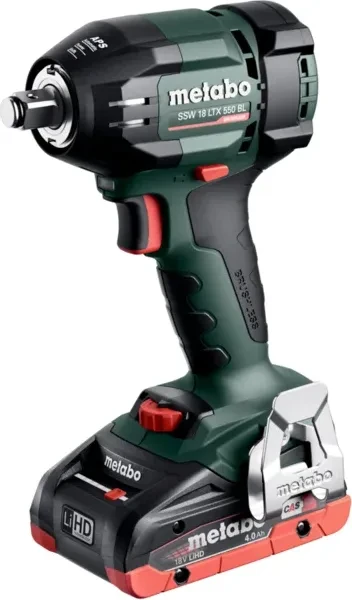 Metabo SSW 18 LTX 550 BL Akku-Schlagschrauber, 18Volt (grün/schwarz, 2x LiHD Akkupacks (18 V/4,0 Ah), in Metabox)