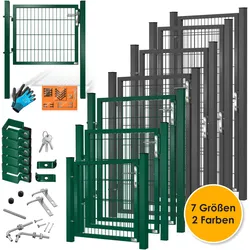 Kesser, Gartenzaun, Gartentor Premium Gartentür aus Metall verzinktem Stahl