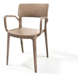 Feros Wing Armchair Sand Beige Stapelstuhl Kunststoff, 50923