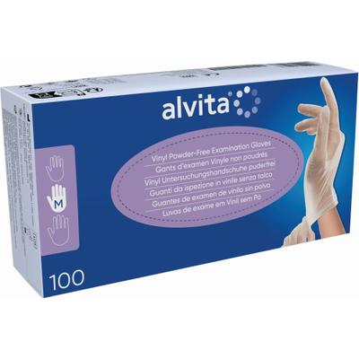 Alvita Vinyl Unt.Handschuhe unsteril puderfrei M 100 St Handschuhe