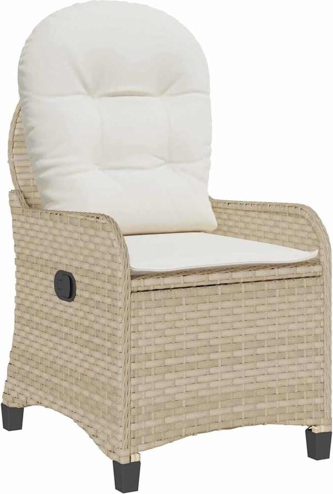 vidaXL Ligbed beige polyrotan