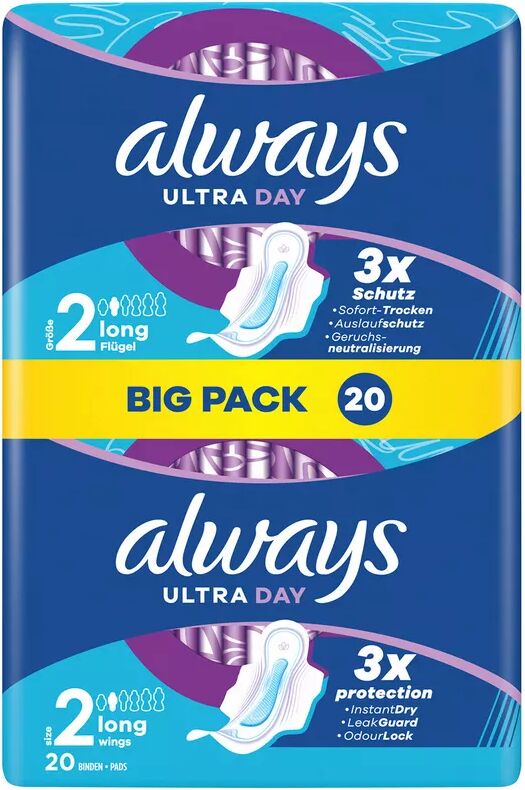 Always - Ultra Day Damenbinden Long (Grösse 2), 20Stück