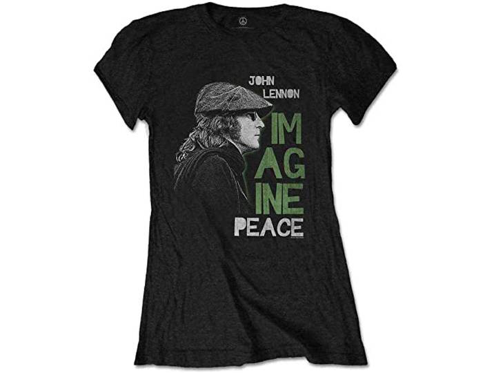 T-Shirt # M Ladies Black # Imagine Peace