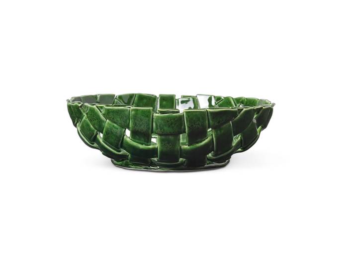 Ferm Living Bol Plait Ø30 cm Emerald green