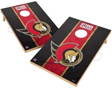 Skip's Garage Vintage Ottawa Senators NHL Regulation 2x4 Cornhole Set