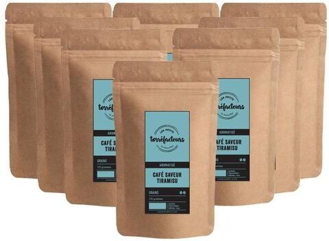 lesPetitsTorrefacteurs Les Petits Torréfacteurs - Tiramisu Aromatisierte Kaffeebohnen 8 X 125 G - MaxiCoffee