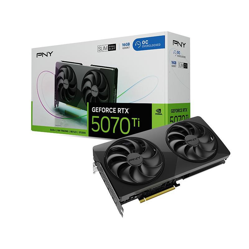 PNY GeForce RTX 5070 TI Slim Overclocked Grafikkarte 16 GB