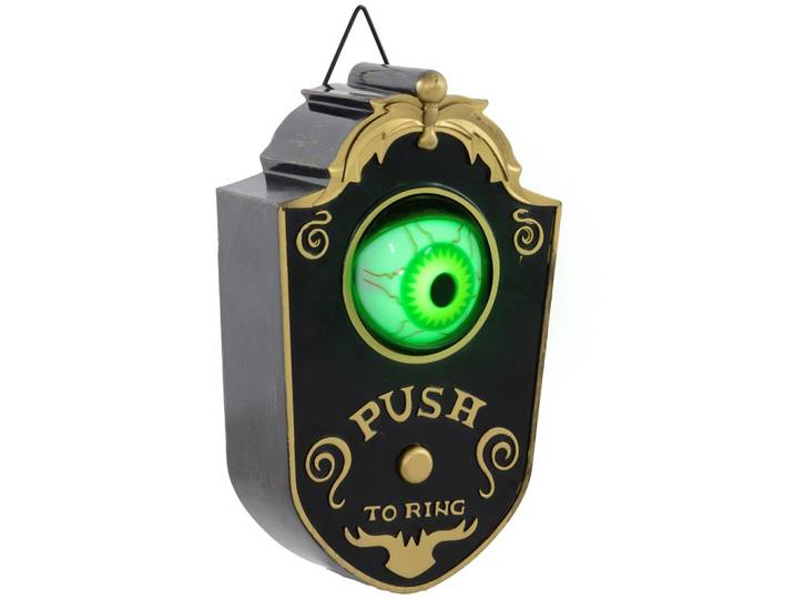 18CM Halloween Dekoration Türklingel Dekoration mit LED-Lichter, Soundfunktion