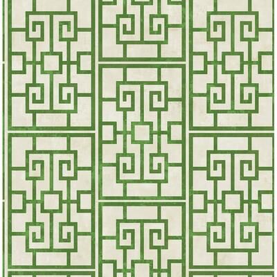 Seabrook Designs Koi Dynasty Lattice Unpasted Wallpaper