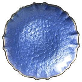 viva by VIETRI Baroque Glass Cobalt Salad Plate