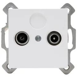 Kopp 941232081 ATHENIS-Antennensteckdose TV/RF Farbe:arktisweiß matt