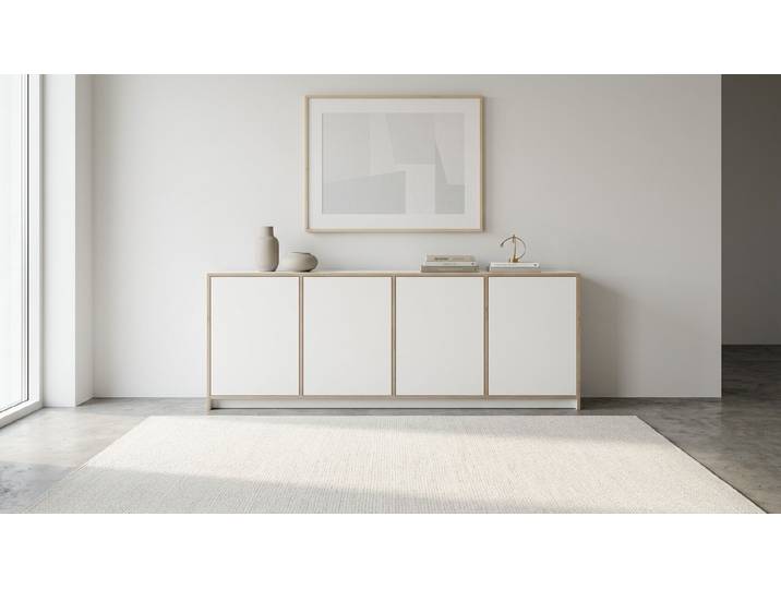 Breites Sideboard aus Multiplex – kostenlose Holzmuster Multiplex Multiplex Weiß