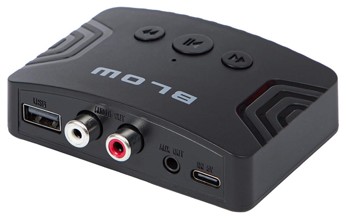 BLOW Bluetooth Receiver met Bluetooth 5.3, AUX OUT 3.5mm en 2x RCA, 10m bereik