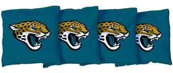 Skip's Garage Jacksonville Jaguars NFL Football Teal Cornhole Bags