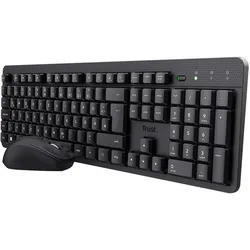 Trust TKM-360 Stilles kabelloses Tastatur-Maus-Set - Schwarz DE