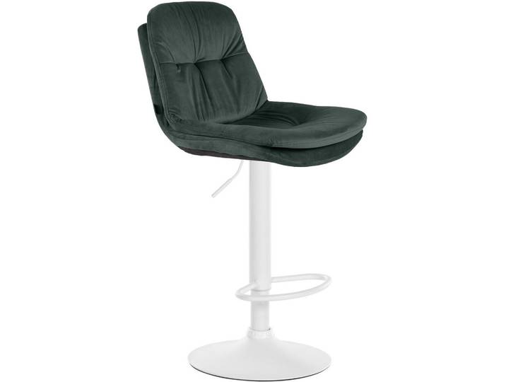 CLP Barhocker Samt Dunkelgrün, Textil, 46x94x54 cm, Esszimmer, Barmöbel, Barhocker