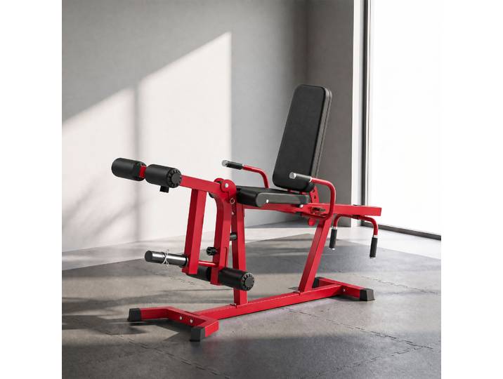 SPORTNOW Machine Extension Jambe 3en1 300kg Réglable Rouge 163cm