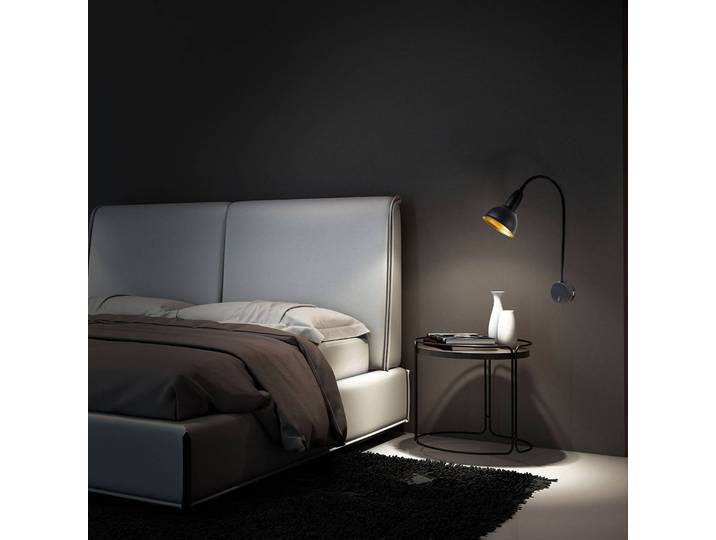 Briloner Wandlampe Hygge Comfort light Retro, schwarz, für Wohn- / Esszimmer, Metall, Vintage, Wandleuchte, Wandlampe Innen