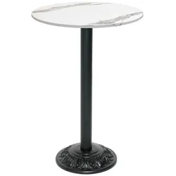 RestooTab - Stehtisch Versailles Ø50cm Dekor weißer marmor