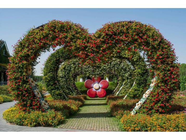 Fototapete PAPERMOON BLUMEN GARTEN-NATUR ROSEN BLUME PFLANZEN BÄUME DEKO XXL , bunt, B:2,5m L:1,86m, Vlies, Tapeten, Fototapete