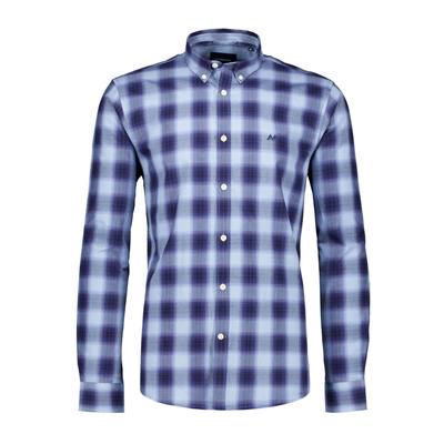 Businesshemd LINDBERGH "Business-Hemd (Langarm) Relaxed Fit", Herren, Gr. M, Normalgrößen, blau, Obermaterial: 100% Baumwolle, Hemden