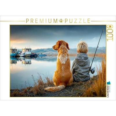 CALVENDO Puzzle Zwei wirkliche Freunde erleben einen besonderen Moment | 1000 Teile Lege-Größe 64x48cm Foto-Puzzle für glückliche Stunden, Sonstige