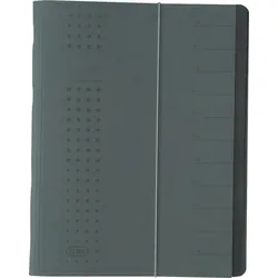 ELBA Ordnungsmappe chic A4 12 Fächer Karton 450 g/qm anthrazit