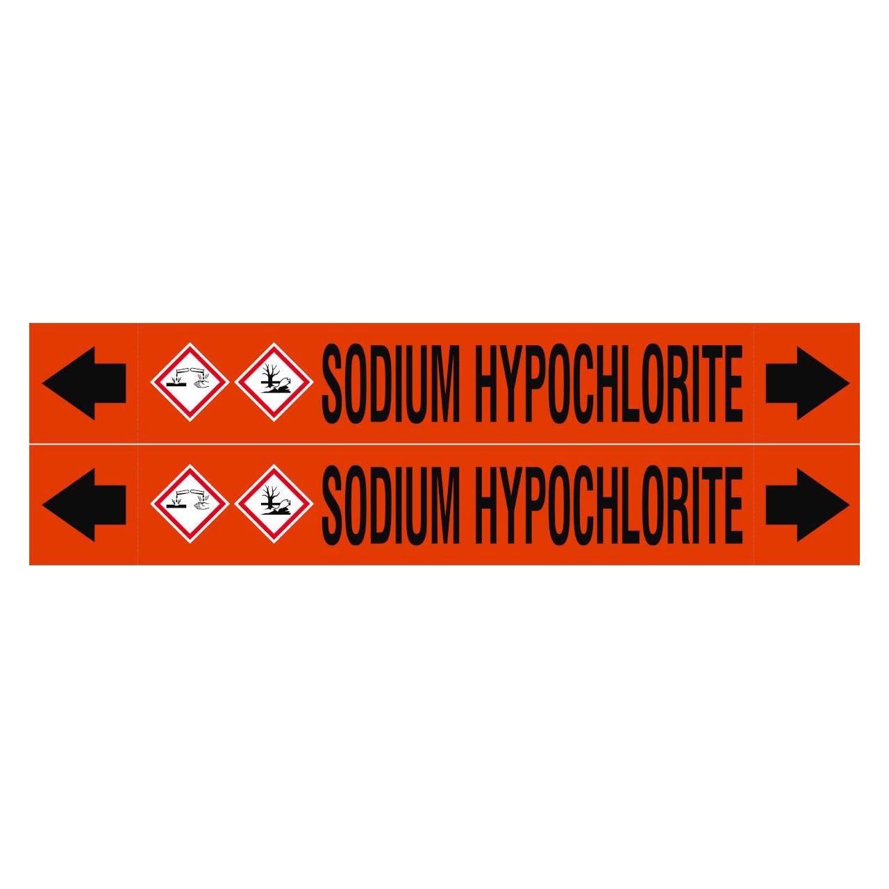 Brady ASME - Rohrmarkierer - Sodium Hypochlorite (313189)