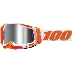 100%, Damen, Sportbrille, Racecraft 2 Goggle Orange - Mirror Silver (Orange, Silver, Silber), Orange